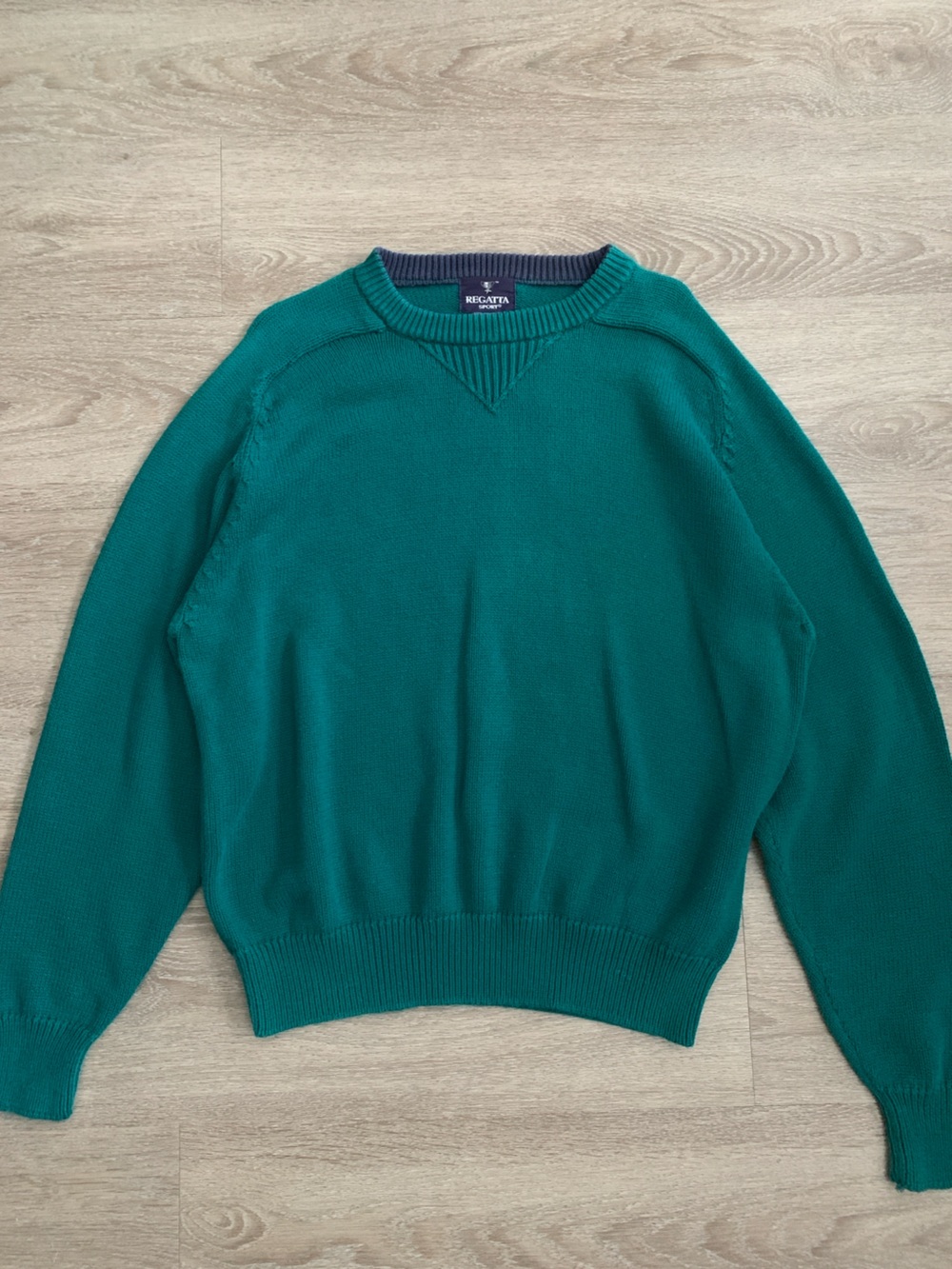 Vintage Regatta Men's Teal Knit Sweater Size XL